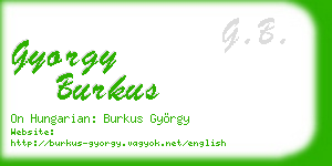 gyorgy burkus business card